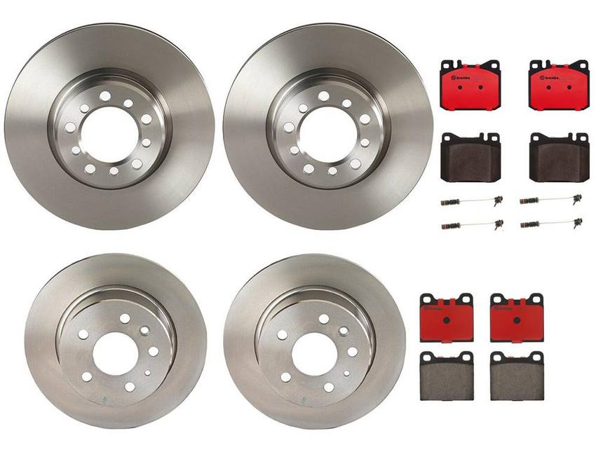 Mercedes Brakes Kit - Pads & Rotors Frond and Rear (300mm/279mm) (Ceramic) 126423001264 - Brembo 4038750KIT